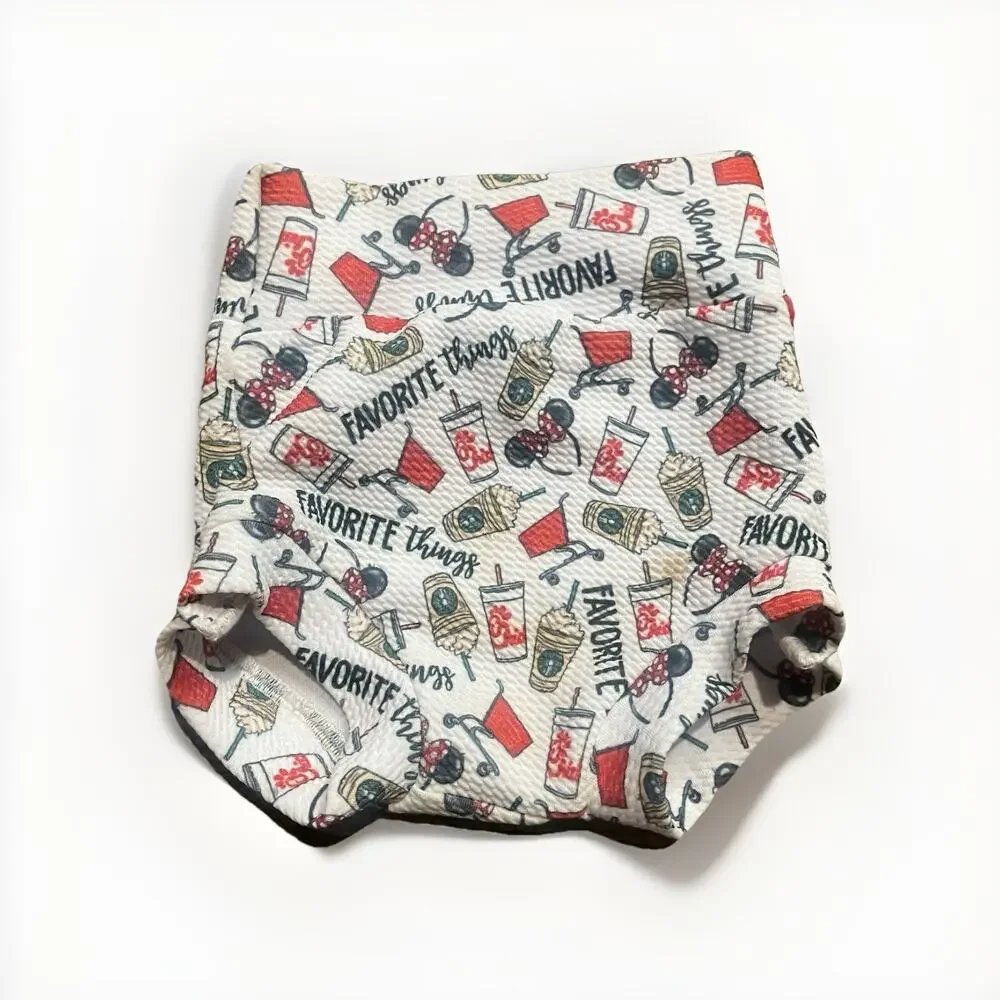 My Favorite Things‎ Print Baby Diaper Cover Sz 6-9M Chickfila Disney a Inspired
